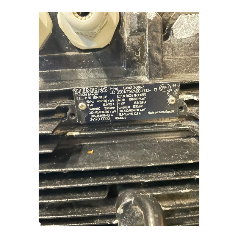 Siemens Elektromotor 11kW 2945/min 400/690V mit Grundfos Pumpe NB65 Kreiselpumpe