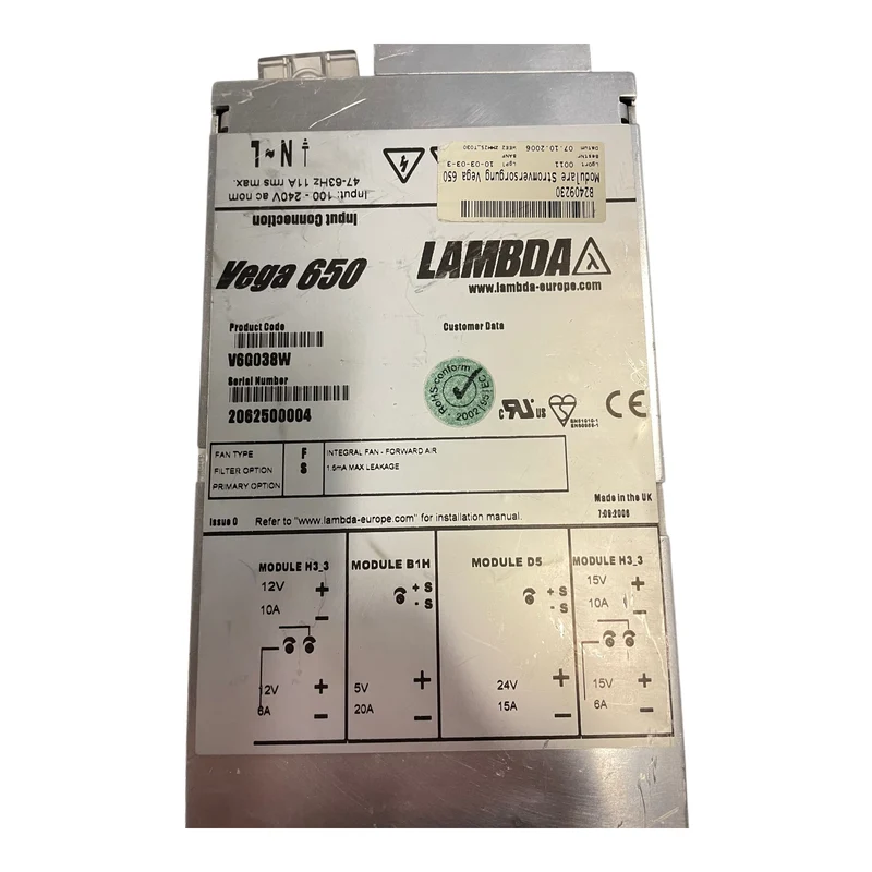 Lambda Vega 650 Netzteil für industriellen Einsatz Netzteil Industrie Einsatz