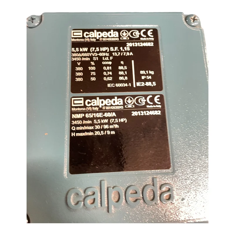 Calpeda NMP65/16E-60/A Wasserpumpe 5,5 kW für industriellen Einsatz Wasserpumpe