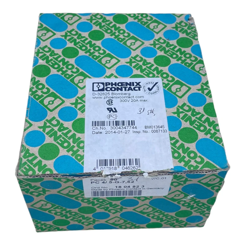 Phoenix Contact PC 4/5-G-7,62 Stecker VE:31stk/pcs Phoenix Contact PC 4/5-G-7,62
