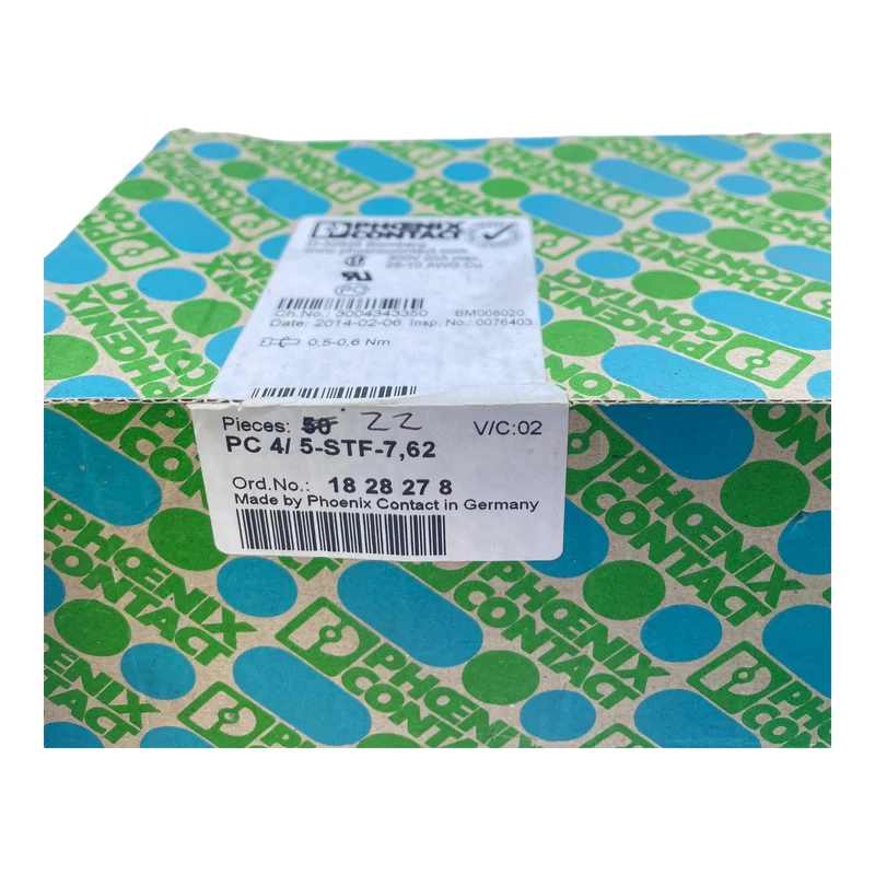 Phoenix Contact PC 4/5-STF-7,62 1828278 Leiterplattenstecker VE:22stk/pcs PC 4/5