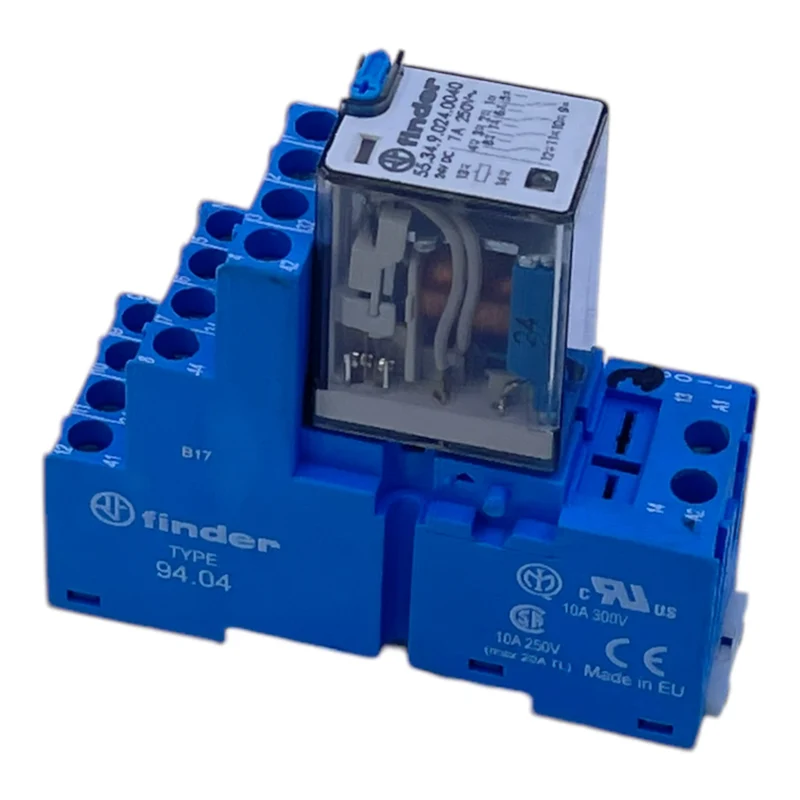 Finder 55.34.9.024.0040 Steckrelais 24V 7A 250V für industriellen Einsatz