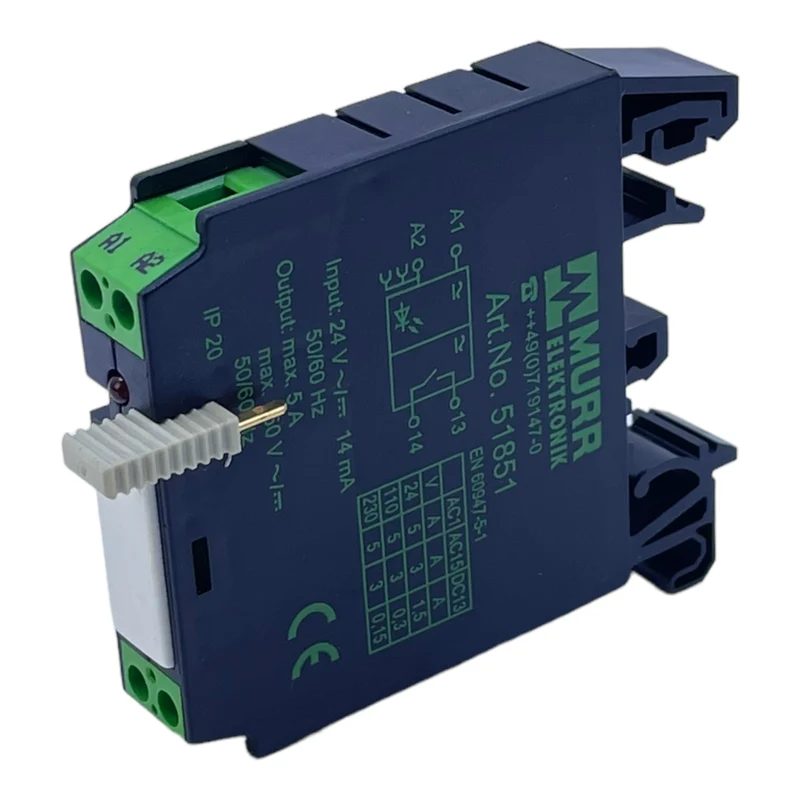 Murr 51851 Ausgangsrelais 24V 14mA 50/60Hz 5A 250V für industriellen Einsatz