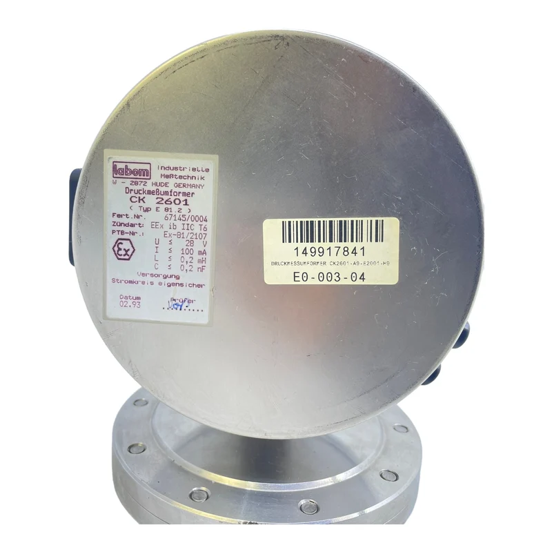Labom CK2601 Druckmessumformer Manometer 28V 100mA für industriellen Einsatz