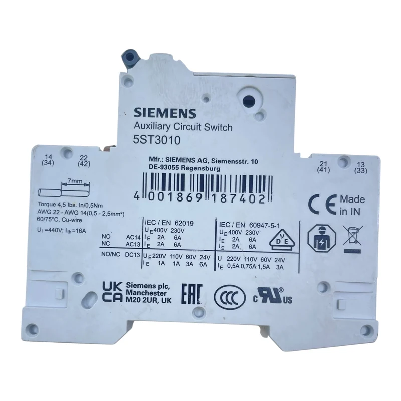 Siemens Leistungsschalter Schutzschalter 5SY6210-7 Leistungsschalter Siemens
