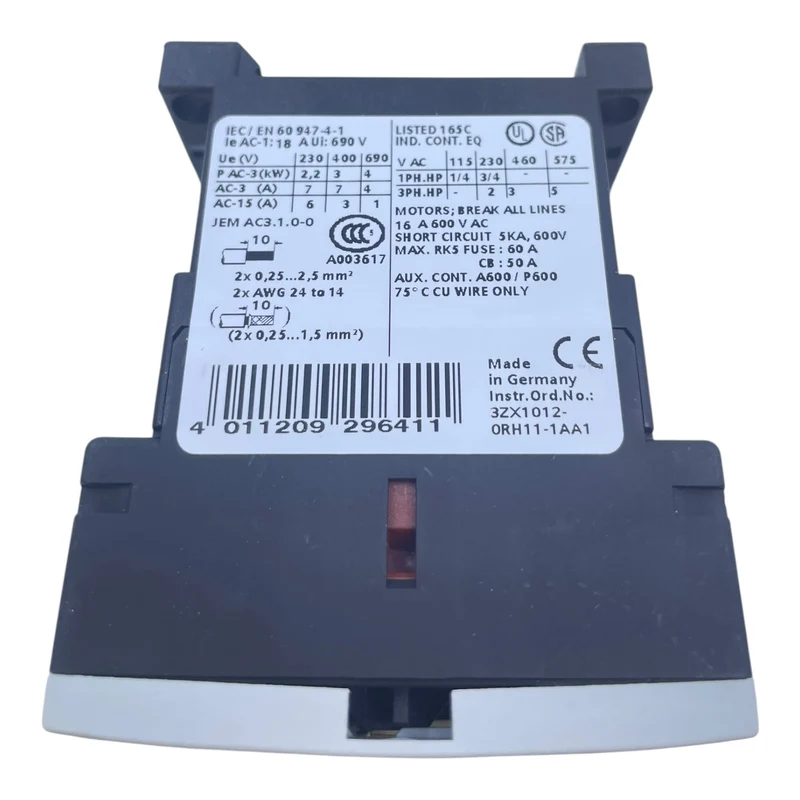 Siemens Leistungsschütz 3RT1015-2BB41 Leistungsschütz von Siemens Industrie