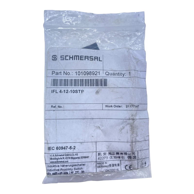 Schmersal Induktiver Näherungsschalter Sensor IFL4-12-10STP Sensor von Schmersal