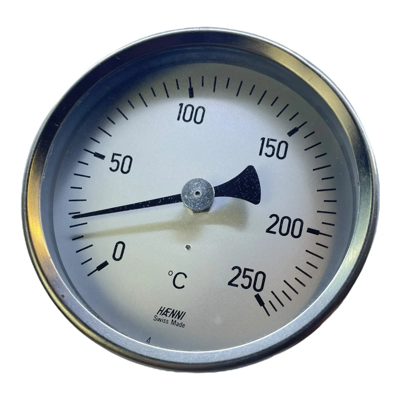 Haenni Bimetall-Thermometer 0–250°C Edelstahl-Fühler | Thermometer von Haenni