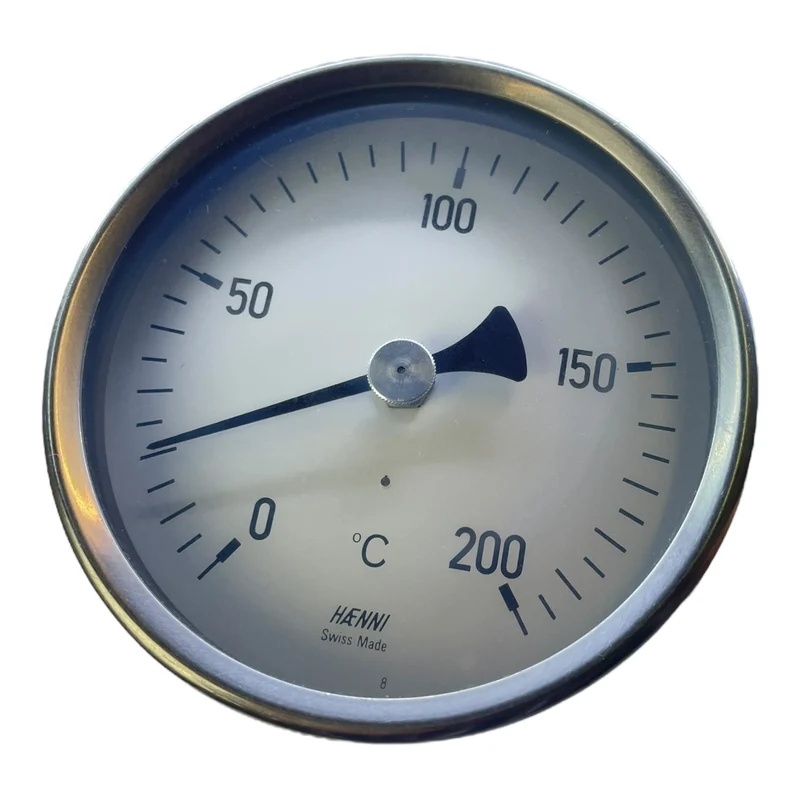Haenni Bimetall-Thermometer 0–200°C Edelstahl-Fühler Bimetall-Thermometer