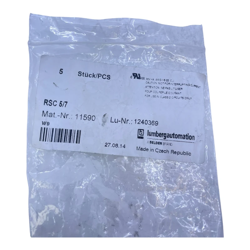 Lumberg M12 Stecker Rund RSC5/7 VE: 4stk M12 Stecker Rund von Lumberg