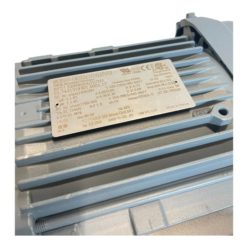 SEW Getriebemotor 1,1kW RF27DRN90S4/IV/TH 230V Für den Industrie Bereich