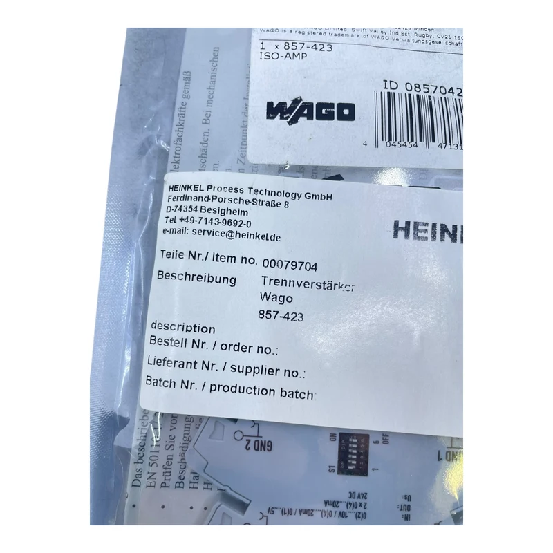 Wago Trennverstärker 857-423 Wago Trennverstärker für den Industriellen Nutzen