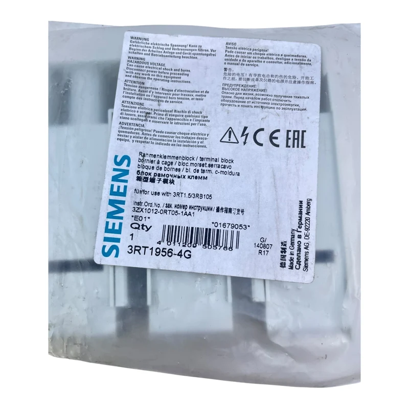 Siemens 3RT1956-4G Rahmenklemmenblock für Schütze 3RT1.5 / 3RB105 Industrie