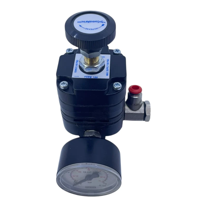 ControlAir Druckregler Typ 100 mit Manometer und Einstellknopf für Industrie