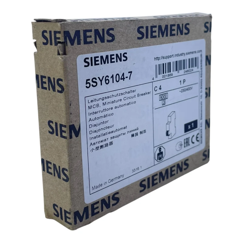 Siemens Leistungsschutzschalter 5SY6104-7 für den Industriellen Nutzen geeignet