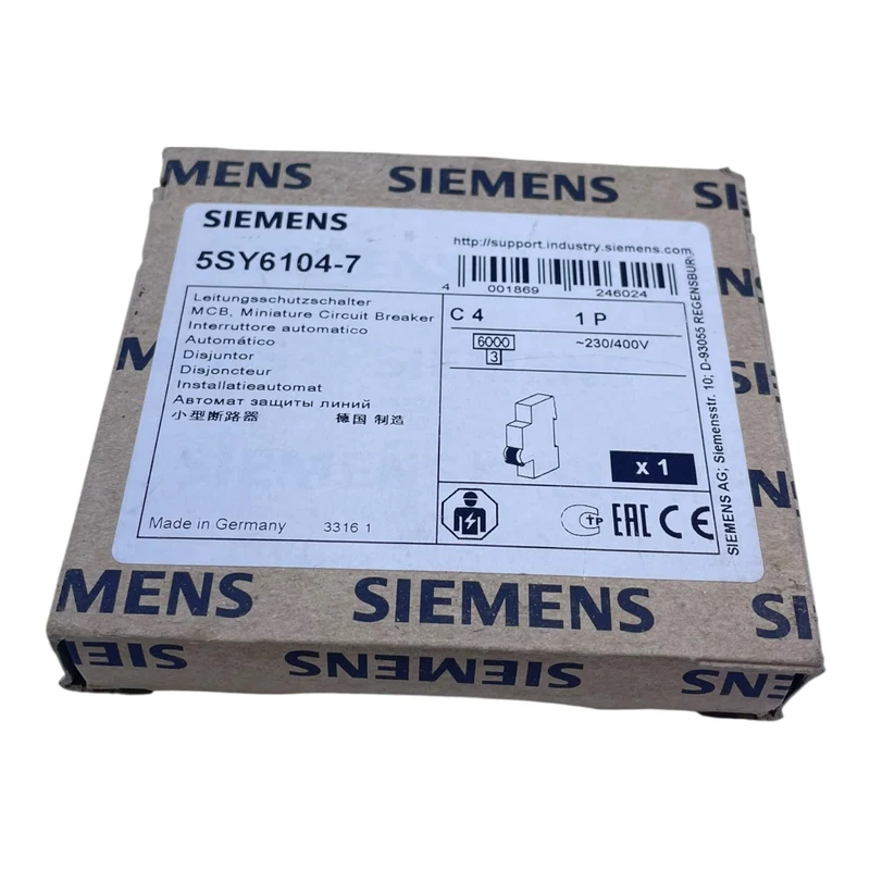 Siemens Leistungsschutzschalter 5SY6104-7 für den Industriellen Nutzen geeignet