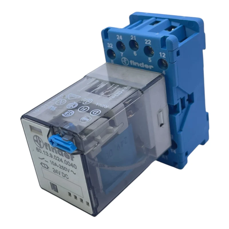 Finder 24V Steckrelais mit Sockel 60.13.9.024.0040 Finder für die Industrie