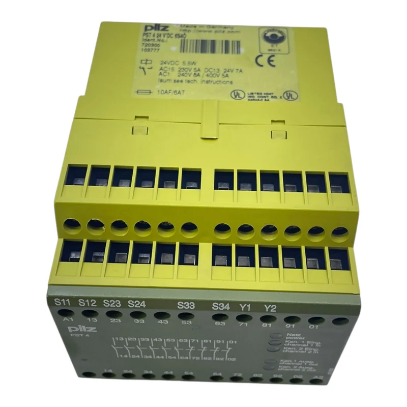 Pilz Sicherheistrelais PST 4 24V 720300 Pilz für die Industrie vorgesehen