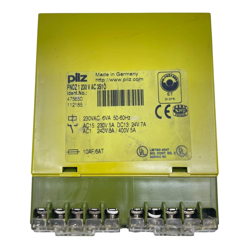 Pilz Sicherheitsrelais 230V PNOZ 1 475650 Pilz für die Industrie vorgesehen