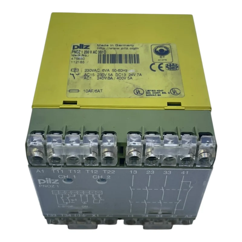 Pilz Sicherheitsrelais 230V PNOZ 1 475650 Pilz für die Industrie vorgesehen