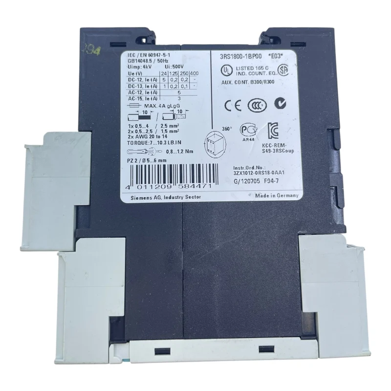 Siemens Koppelrelais Relais 3RS1800-1BP00 für die Industrie vorgesehen