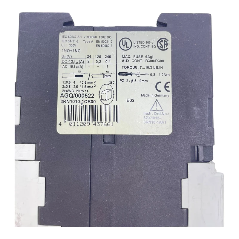 Siemens Motorschutzrelais 3RN1010-1CB00 Motorschutzrelais für die Industrie