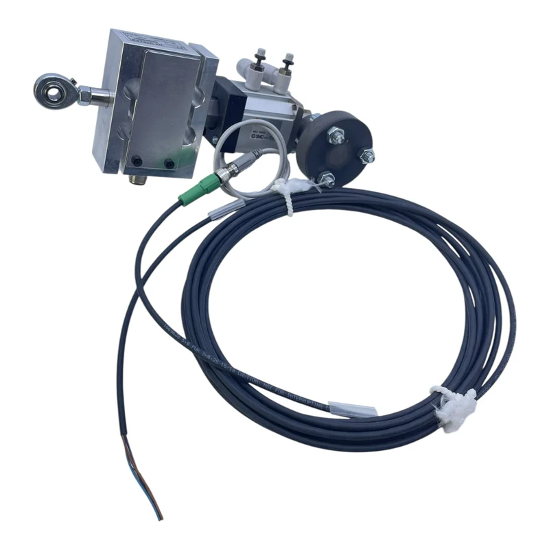 SMC Pneumatikzylinder CDQ2B20-5DCZ mit S2Tech Kraftsensor 535QD-A1M 12kg