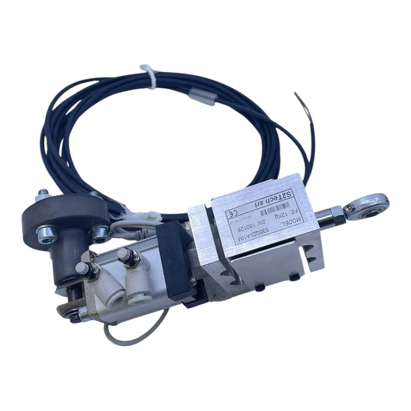 SMC Pneumatikzylinder CDQ2B20-5DCZ mit S2Tech Kraftsensor 535QD-A1M 12kg