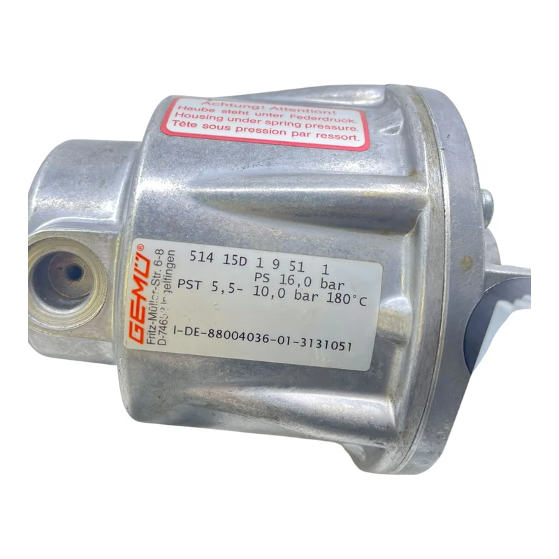 GEMÜ Stellventil 514 15D PN16 5,5–10 bar 180°C mit Antrieb und Magnetventil