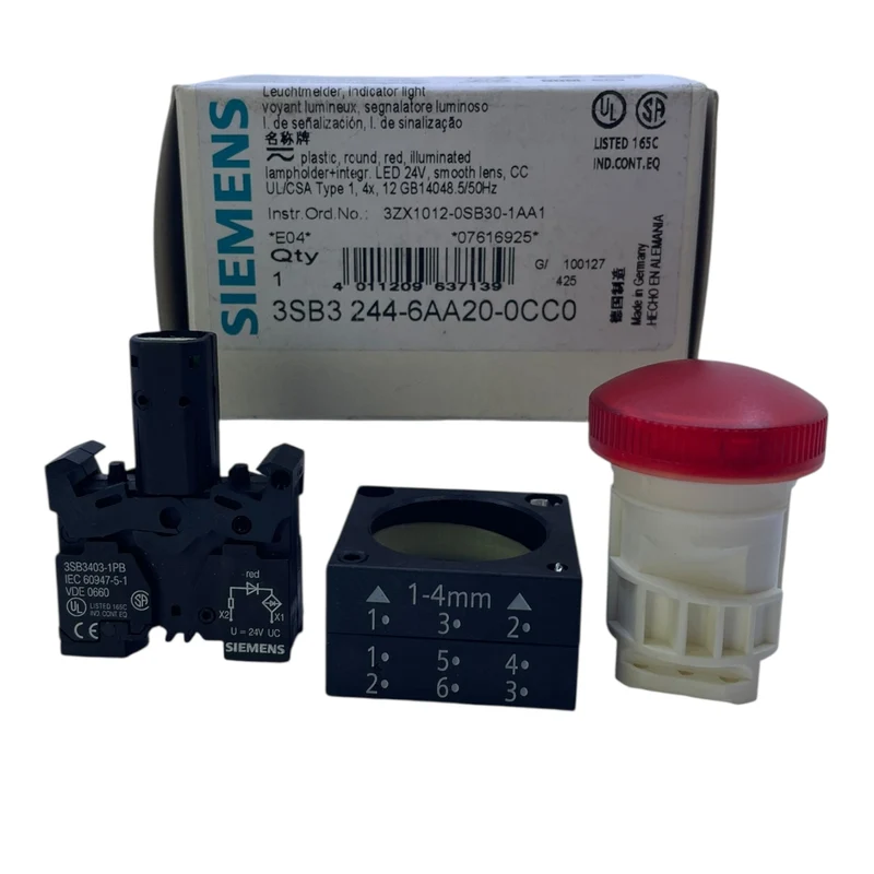 SIemens Leuchtmelder Rot 3SB3244-6AA20-0CC0 für die Industrie geeignet