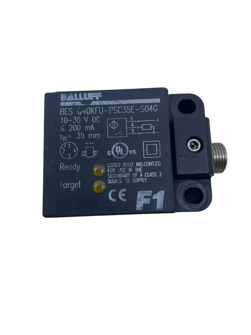 Balluff Induktiver Sensor BES Q40KFU-PSC35E-S04G 10-30VDC 35mm Näherungsschalter
