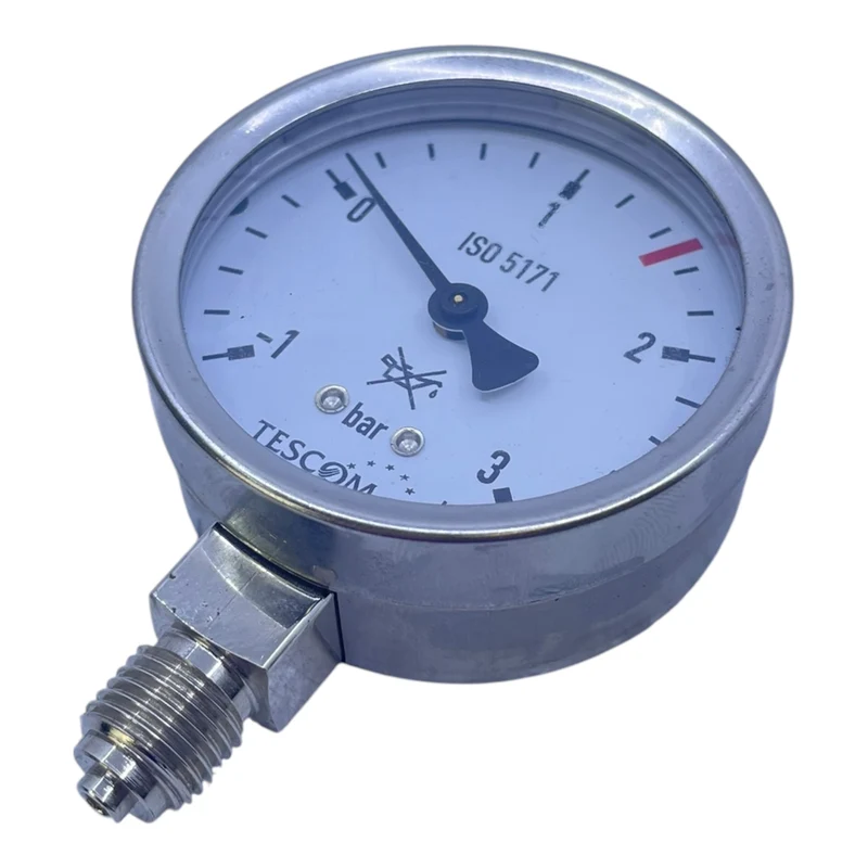 Tescom Manometer ISO 5171 Druckanzeige 0–3 bar Edelstahl KL1.6