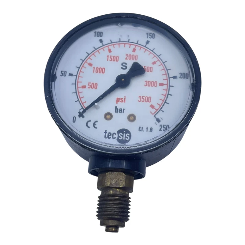 Tecsis Manometer 0–250 bar 0–3500 psi Druckmesser CL 1.6