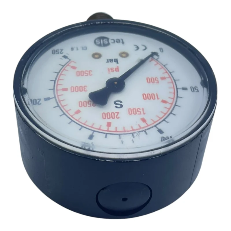 Tecsis Manometer 0–250 bar 0–3500 psi Druckmesser CL 1.6
