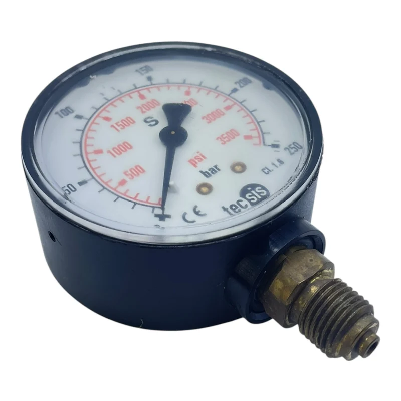Tecsis Manometer 0–250 bar 0–3500 psi Druckmesser CL 1.6