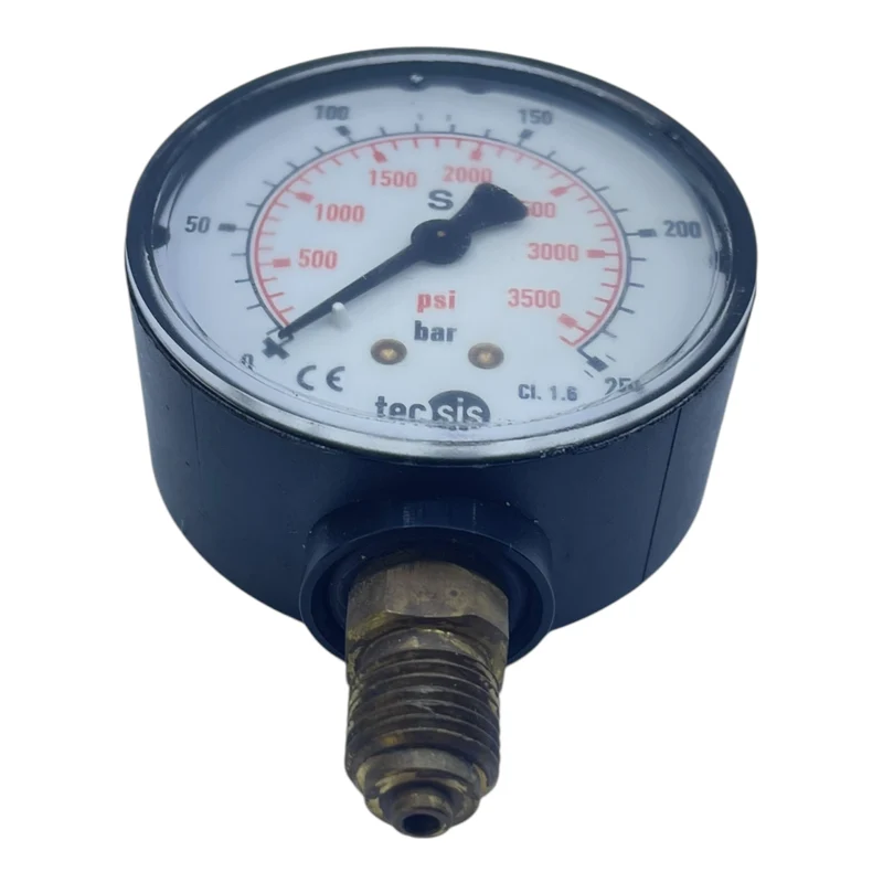 Tecsis Manometer 0–250 bar 0–3500 psi Druckmesser CL 1.6