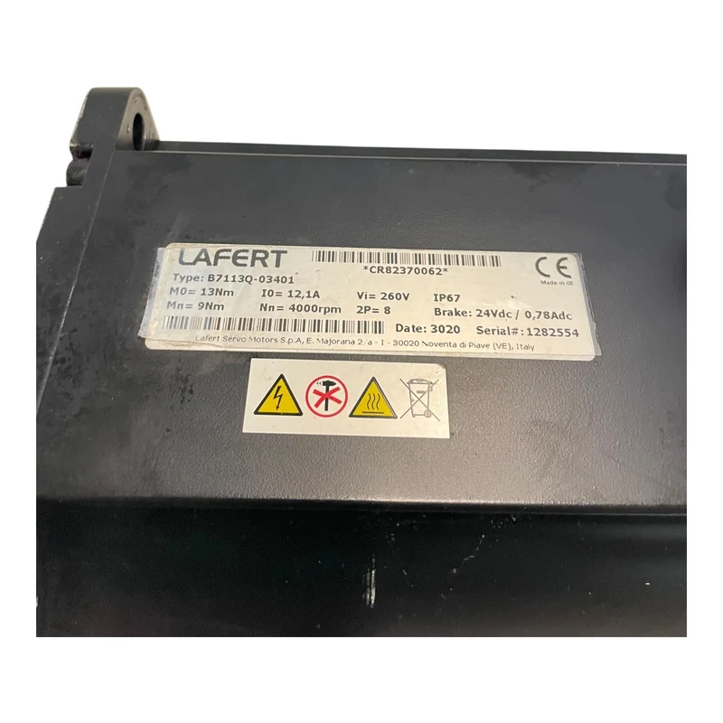 LAFERT Servomotor 13Nm B7113Q-03401 260V 4000rpm IP67