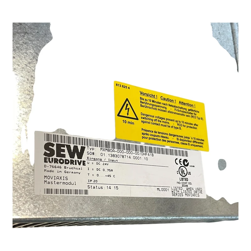 SEW Eurodrive MOVIAXIS Mastermodul MXM80A-000-000-00/DHF41B 24VDC