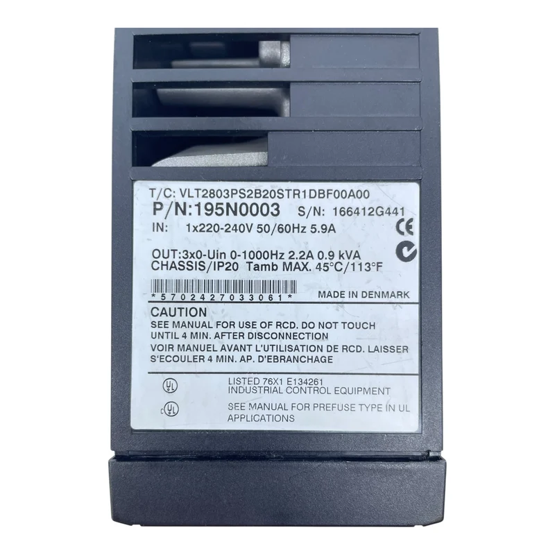 Danfoss Frequenzumrichter 0,9kVA VLT 2800 195N0003 220-240V 5,9A