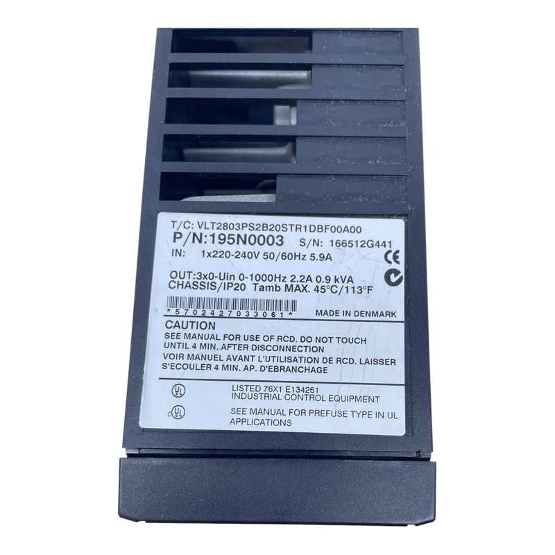 Danfoss Frequenzumrichter 0,9kVA VLT 2800 195N0003 220-240V 5,9A Industrie