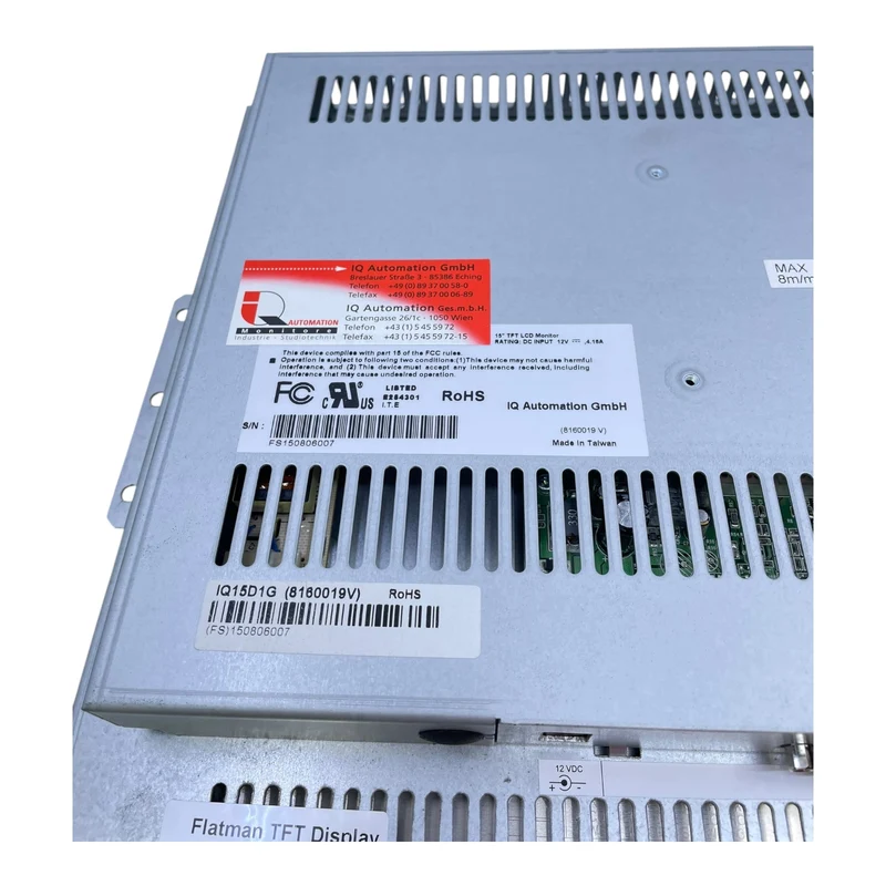 IQ Automation Flatman TFT Display 15" FS150SIOEDDSG Industrie-Monitor Industrie