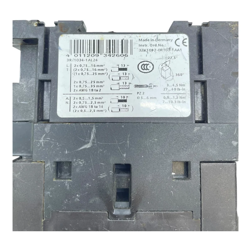 Siemens Schütz 32A 3RT1034-1AL24 mit Hilfsschalter 3RH1921-1HA22 690V