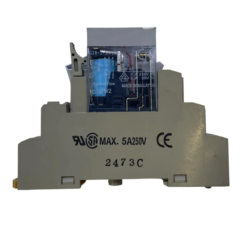 Omron Relais G2R-2-SN 24V DC mit Sockel DIN-Schiene 5A 250V