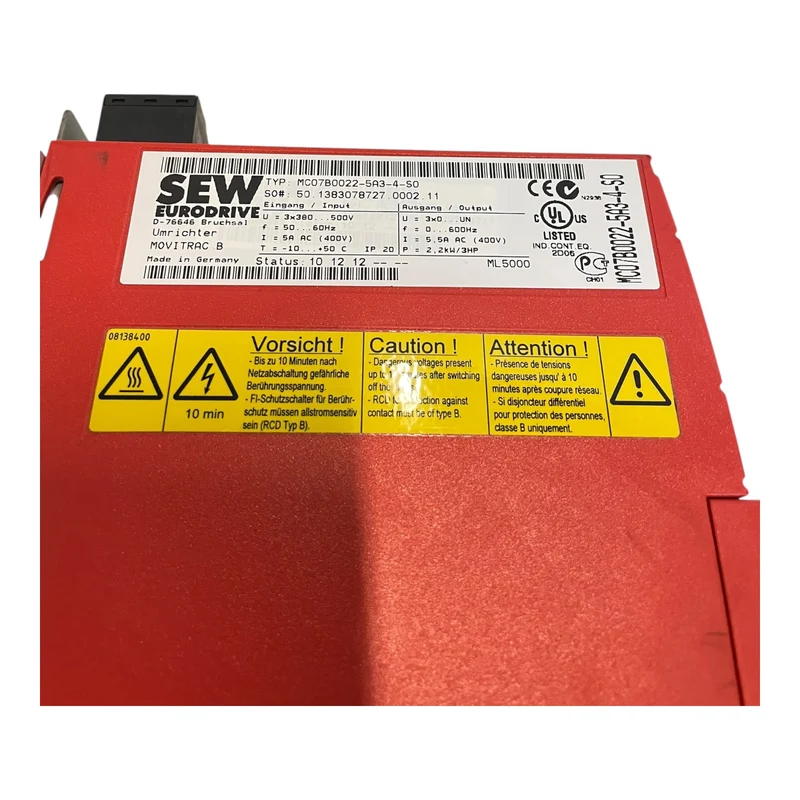 SEW EURODRIVE Umrichter 2,2kW MOVITRAC B MC07B0022-5A3-4-S0 Frequenzumrichter