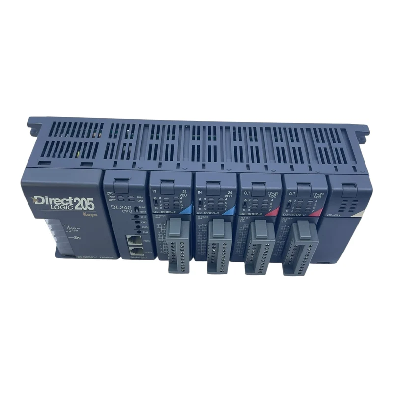 Koyo DirectLogic 205 SPS DL240 + D2-16ND3-2 + D2-16TD2-2 Module