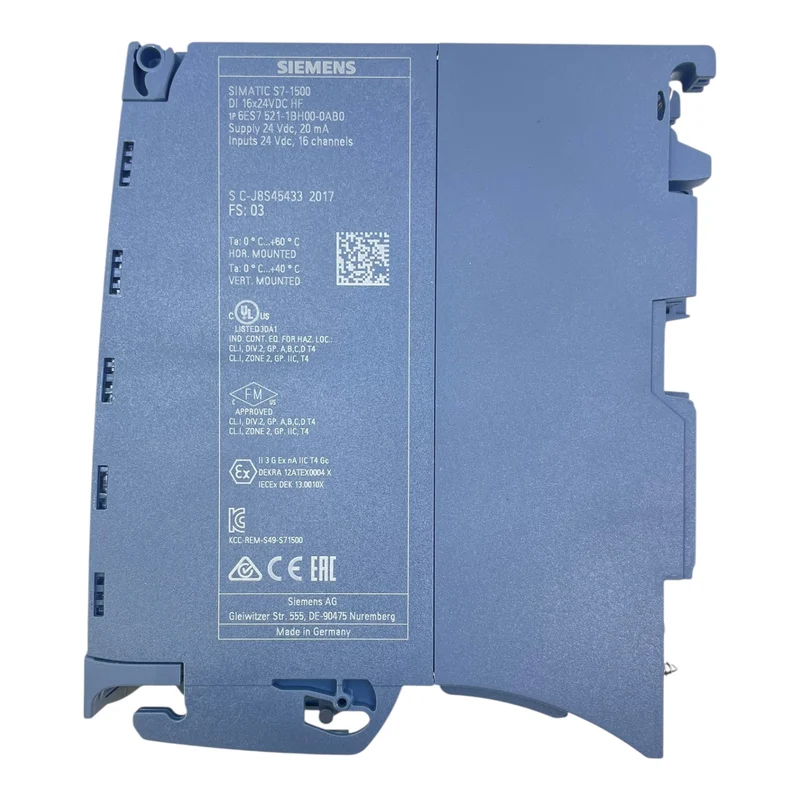 Siemens S7-1500 Eingangskarte DI Modul 6ES7521-1BH00-0AB0 16DI 24VDC HF SPS