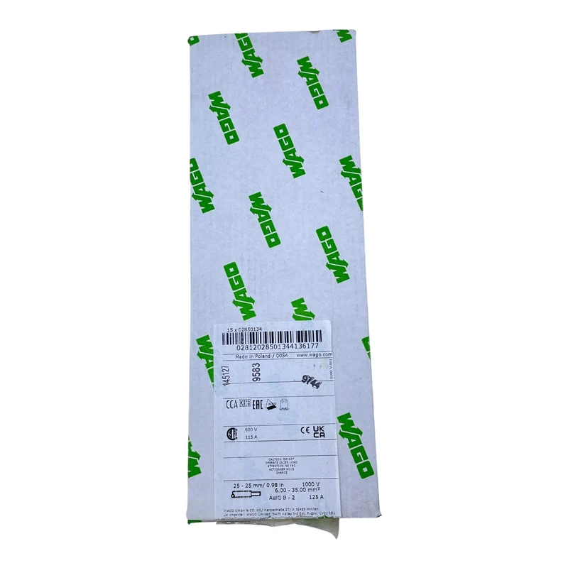 WAGO 2-Leiter-Durchgangsklemme 285-134 25mm² 1000V 125A VE:16Stk