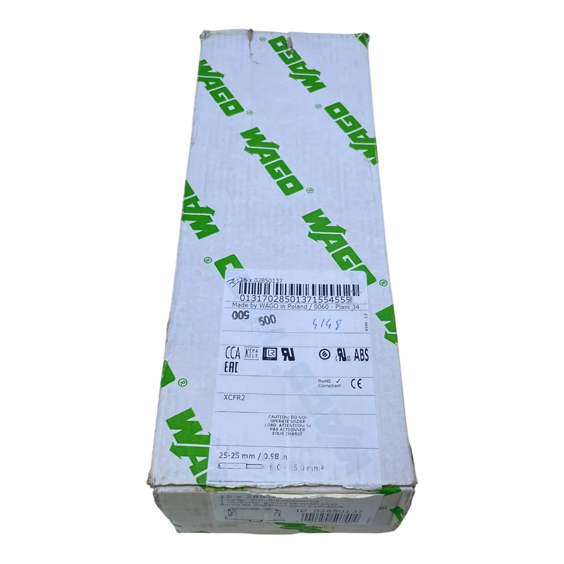 WAGO Schutzleiterklemme 2-Leiter 25mm² 285-137 VE: 14 Stück