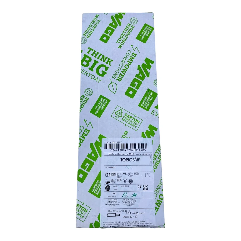 WAGO Dreistockklemme Schutzleiterklemme 2002-3207 TOPJOB S 20A 500V VE:50 Stück