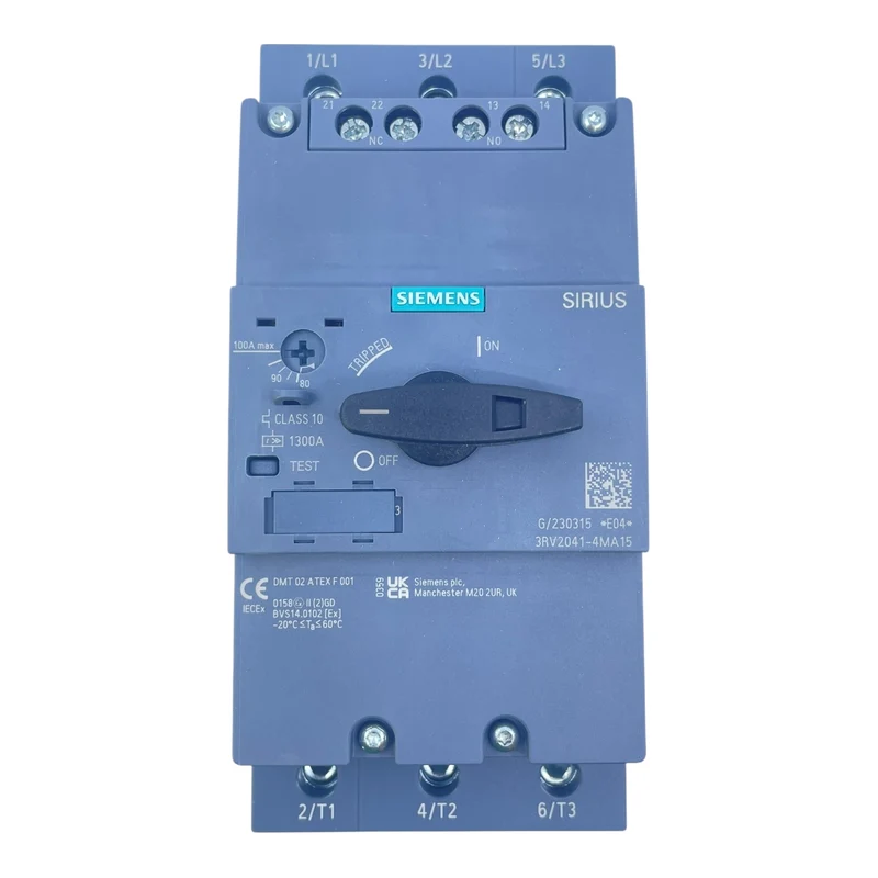 Siemens Motorschutzschalter 80-100 A 3RV2041-4MA15 Sirius Class 10